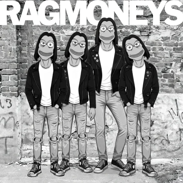 Ragmoneys: four Friggy brothers against a brick wall